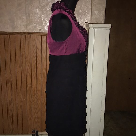 Sexy Burgundy & black S.L fashions dress - Picture 3 of 7